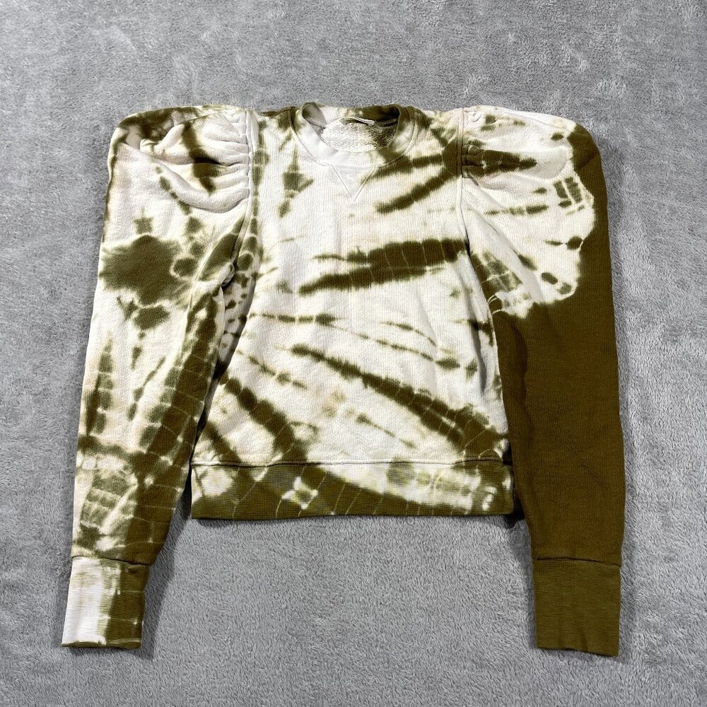 Ulla Johnson Harlan Pullover Women's Tie Dye Puff Shoulder S Abstract Artsy